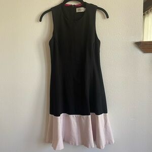 ELIZA J COLOR BLOCK FIT & FLARE DRESS